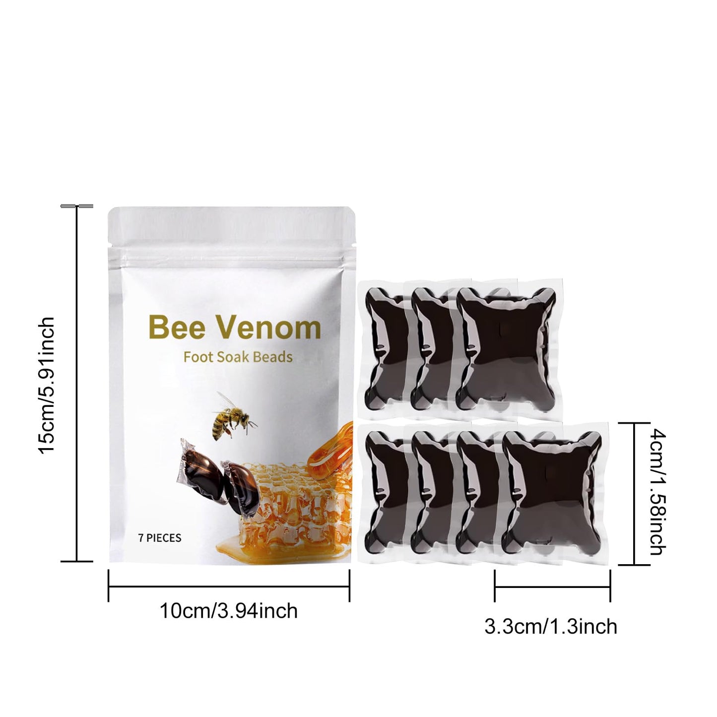 Bee Venom Foot Soak, Bee Venom Foot Bath Beads with Natural Extracts, Soak Foot Beads for Body Balance, Deep Cleansing