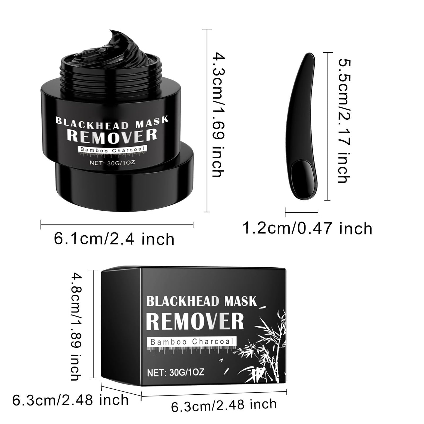Peel Off Face Mask Blackhead Remover Mask for Men and Women Charcoal Peel Off Black Mask Facial Mask Purifying and Deep Cleansing for All Skin Types 1 OZ