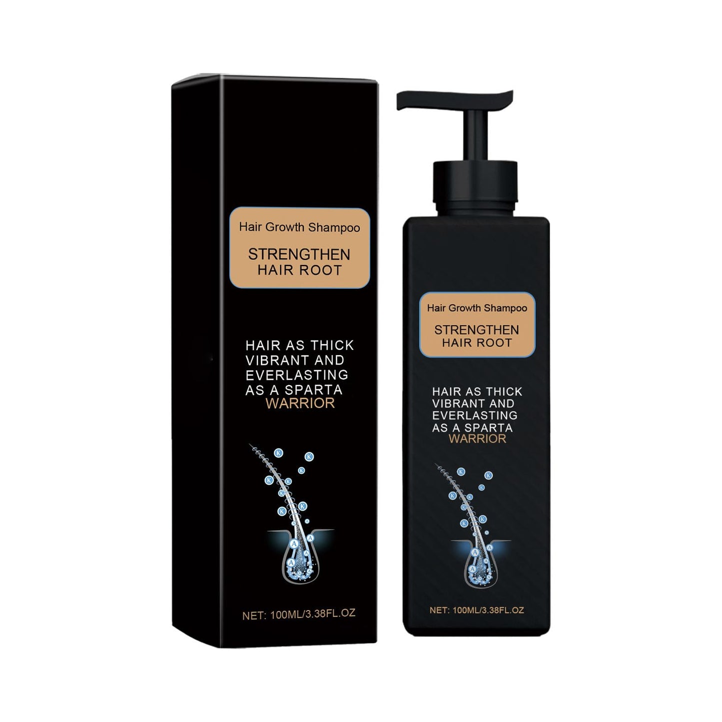 Spartan Root Activator Shampoo Hair Growth Shampoo for Men & Women, Natural Formula for Thicker, Stronger, and Healthier Hair - Nourishing Repairing for Hair Loss & Scalp Health