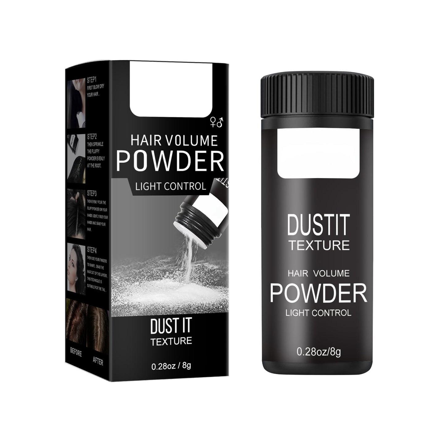 Hair Styling Powder, Texture Powder for Men Women, Matte Finish Texture Volume Powder for Soft Fluffy Hair All Day