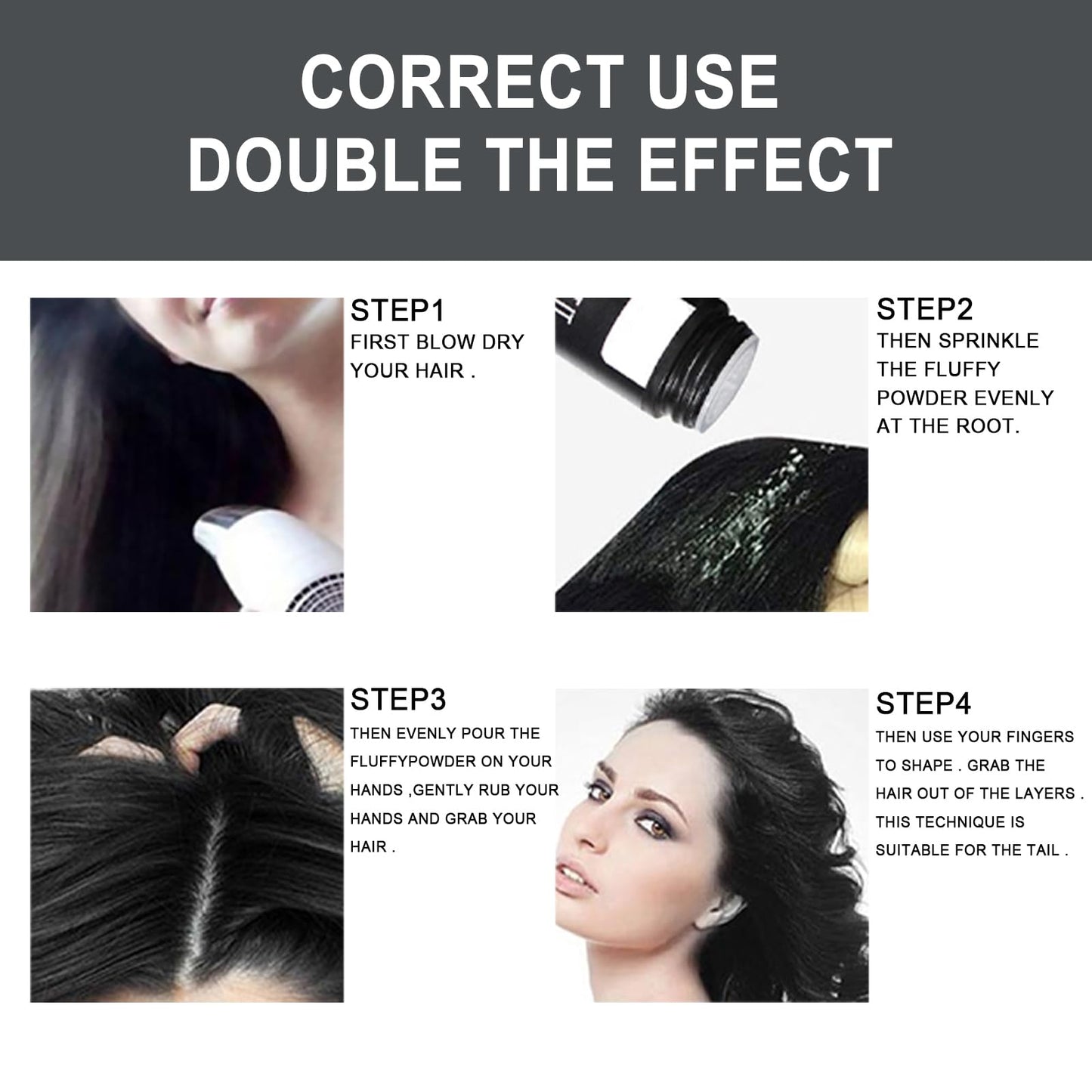 Hair Styling Powder, Texture Powder for Men Women, Matte Finish Texture Volume Powder for Soft Fluffy Hair All Day