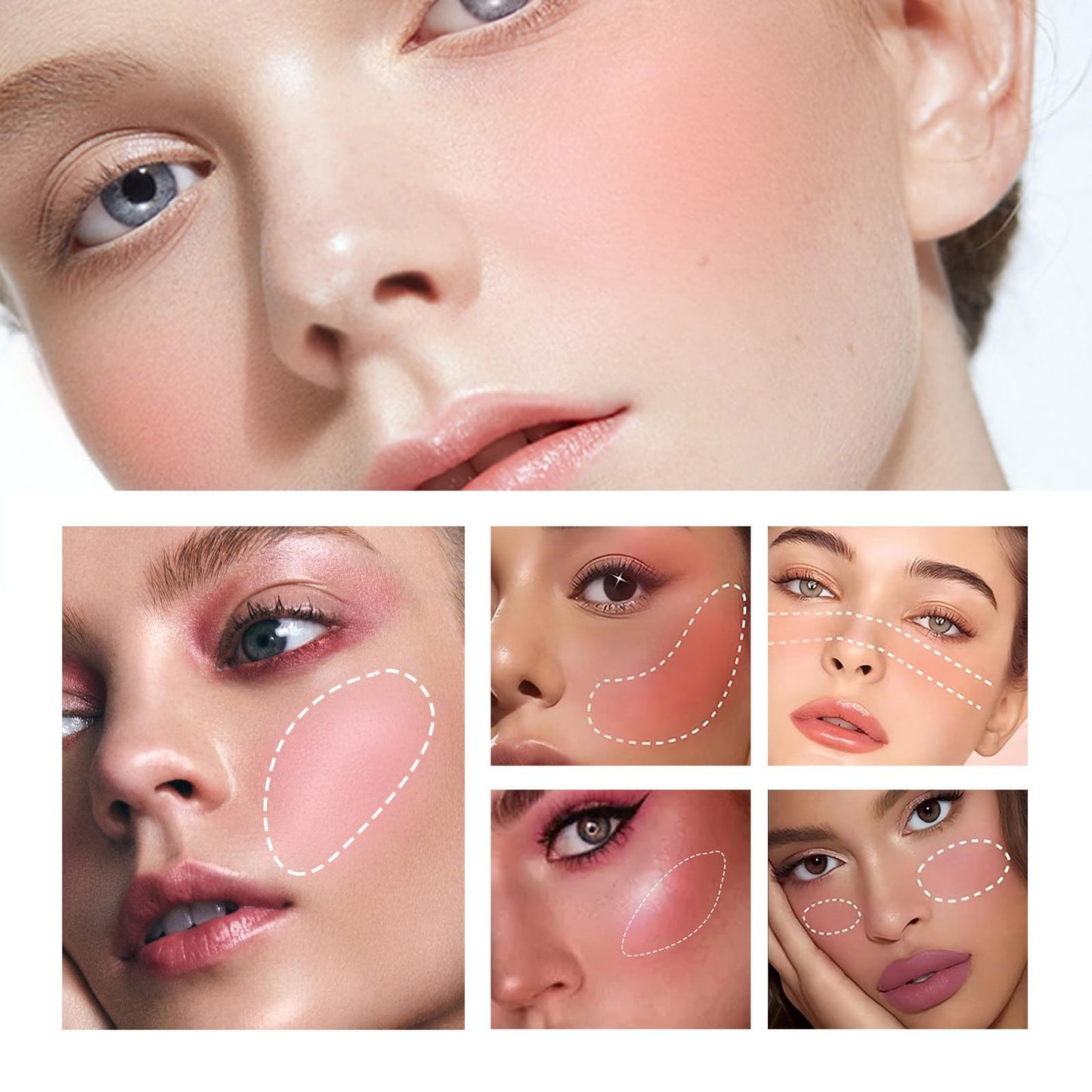 EELHOE 4 PCS Jelly Tint blush Stick, Multi-Use Cooling Water Jelly Tint, Moisturizing Natural Lip and Cheek Stain Stick, Clear Glossy Lip Gloss Waterproof, Longlasting, Non-Stick, Vivid Color (4PCS)