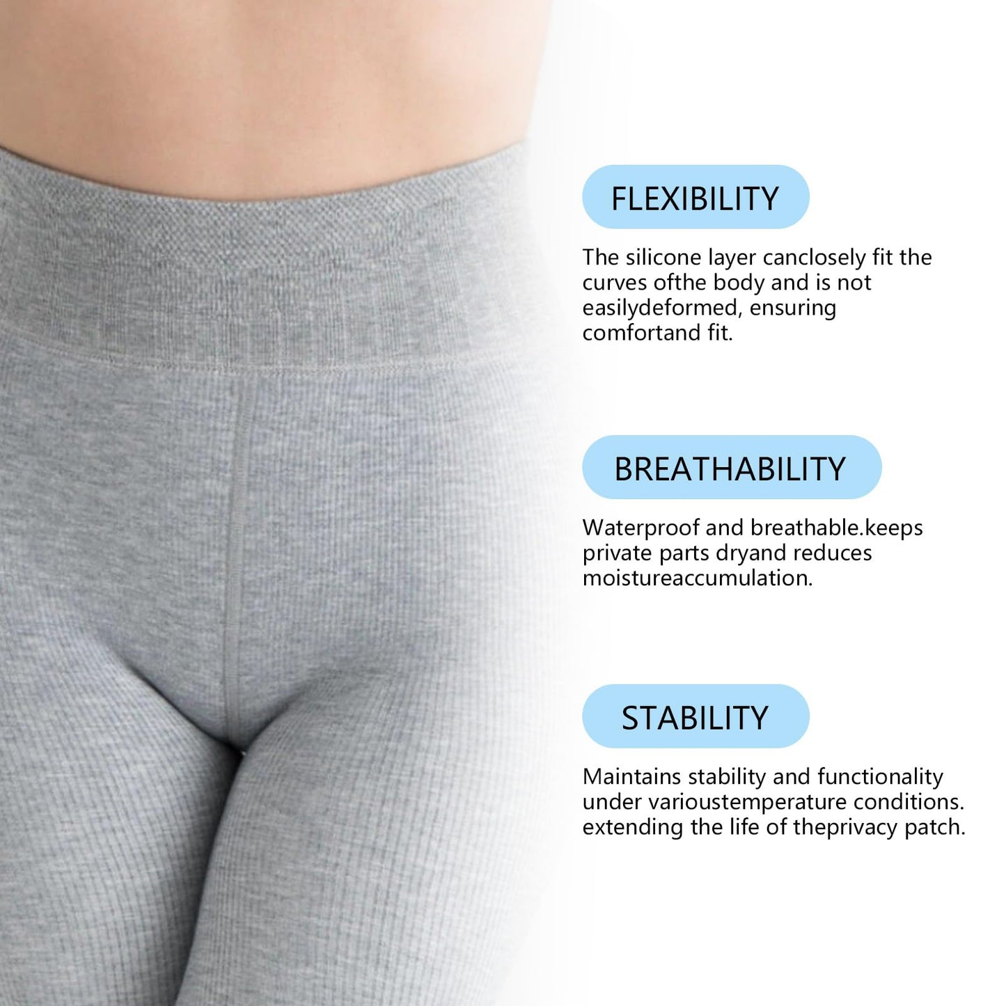 Camel Toe Concealer 2 Pack- Reusable Invisible Adhesive Silicone for Women Leggings Swimwear Activewear
