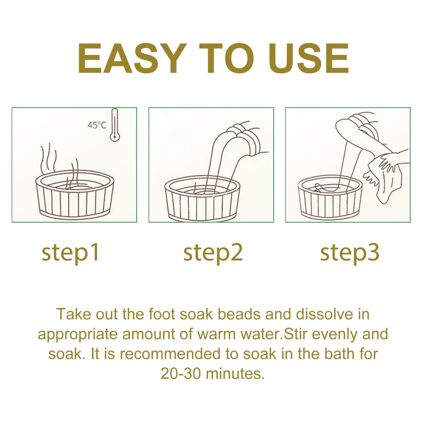 Bee Venom Foot Soak, Bee Venom Foot Bath Beads with Natural Extracts, Soak Foot Beads for Body Balance, Deep Cleansing
