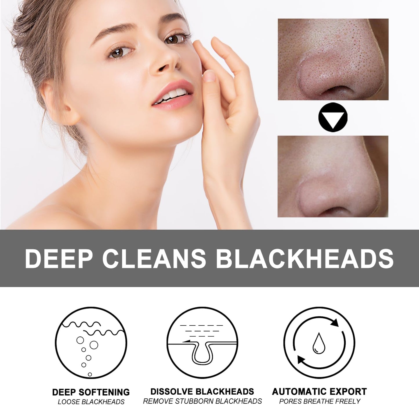Peel Off Face Mask Blackhead Remover Mask for Men and Women Charcoal Peel Off Black Mask Facial Mask Purifying and Deep Cleansing for All Skin Types 1 OZ