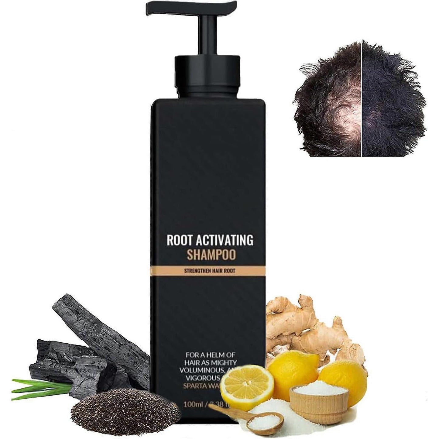 Spatan Root Activator Shampoo, Spatan Hair Growth Shampoo for Men & Women, Natural Formula for Thicker, Stronger, and Healthier Hair - Nourishing Repairing Hair Loss & Scalp Health