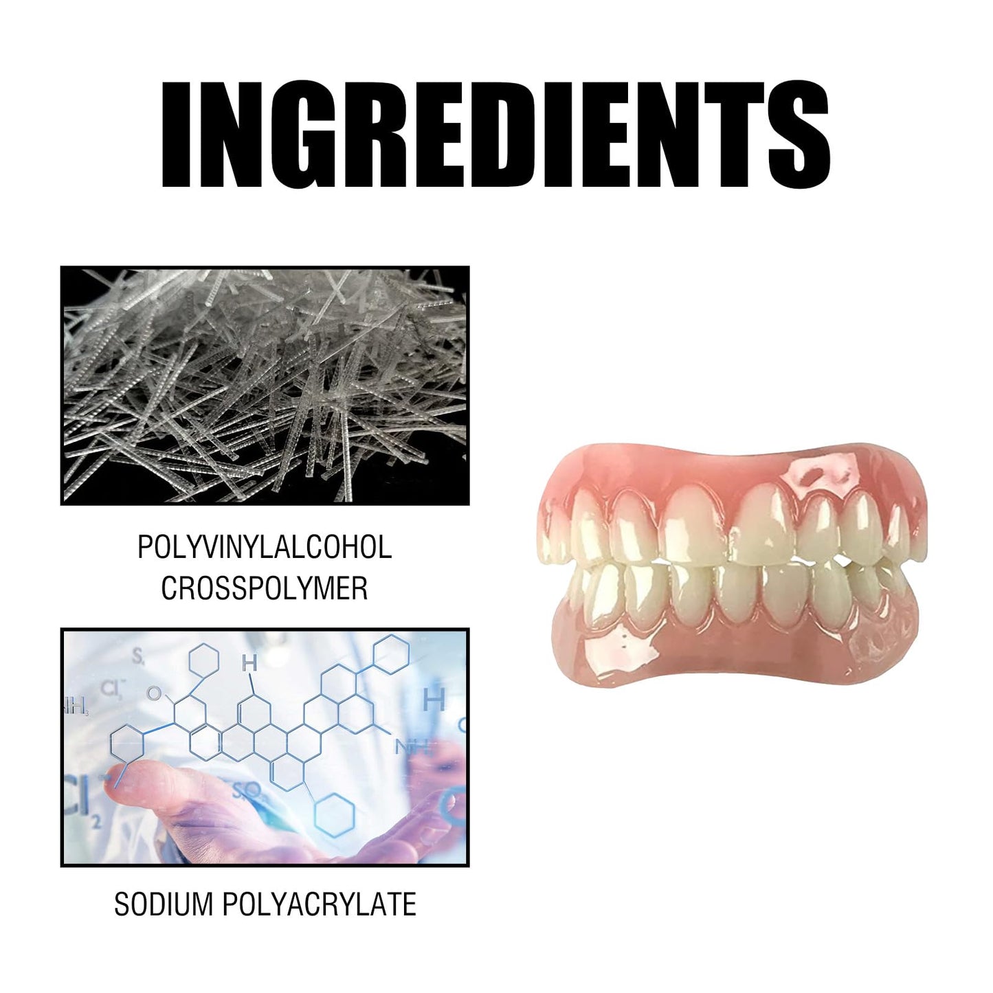 Silicone Denture Reline Kit for Men and Women Upper and Lower Matching Set Fake Teeth Natural Shade Soft Denture Reline Kit Make Teeth More Neat