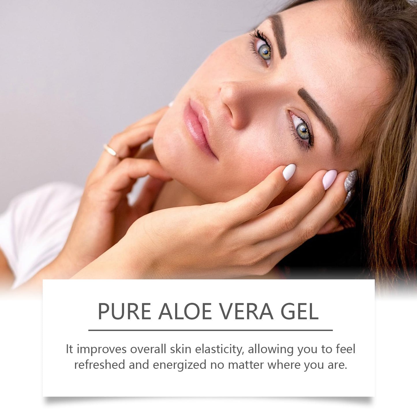 Pure Aloe Vera Gel for Face Organic 99% Aloe Vera Gel for for Sunburn Relief Soothing Skincare Natural Hydrating Pure Aloe Vera Gel for Skin and Scalp - 2oz
