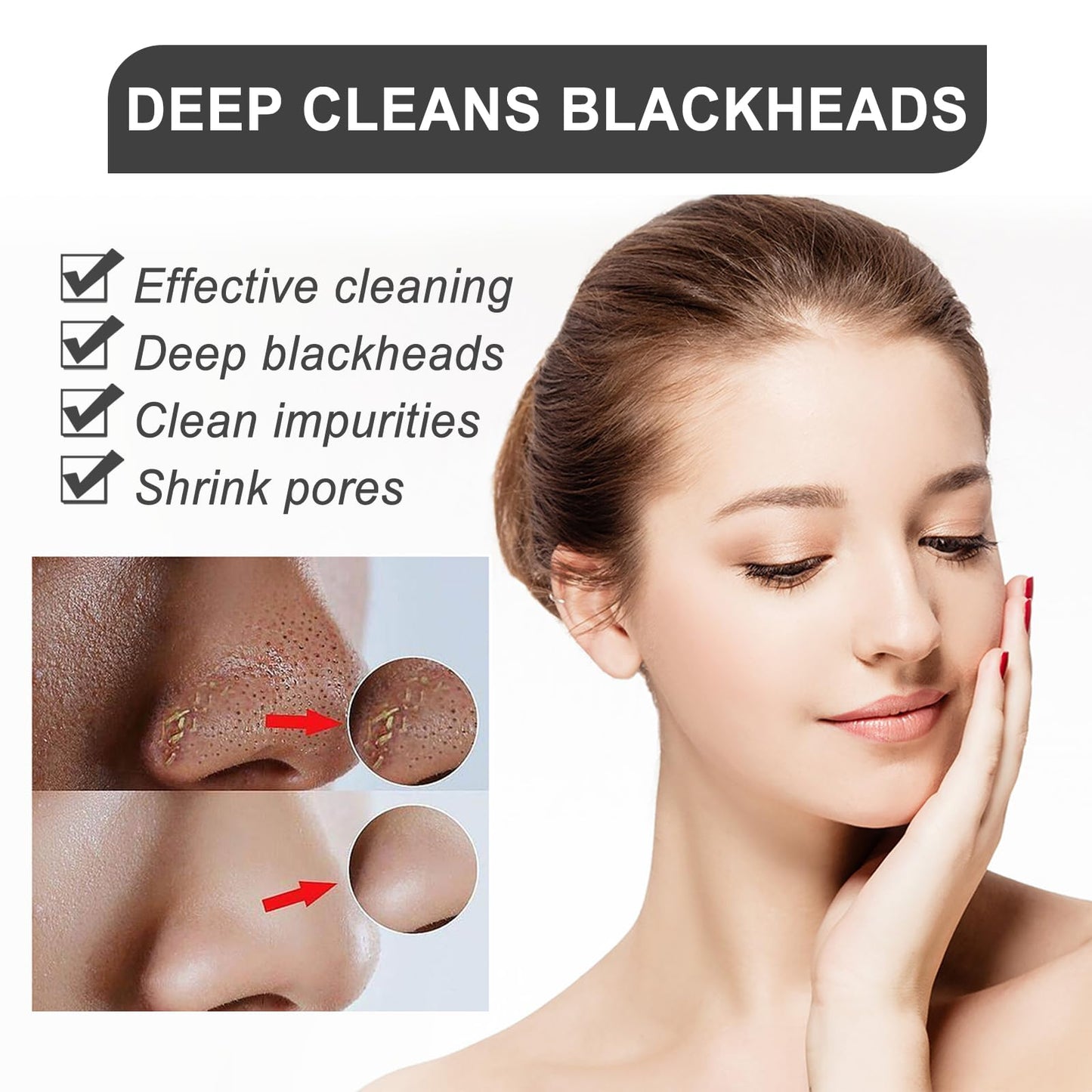 Peel Off Face Mask Blackhead Remover Mask for Men and Women Charcoal Peel Off Black Mask Facial Mask Purifying and Deep Cleansing for All Skin Types 1 OZ