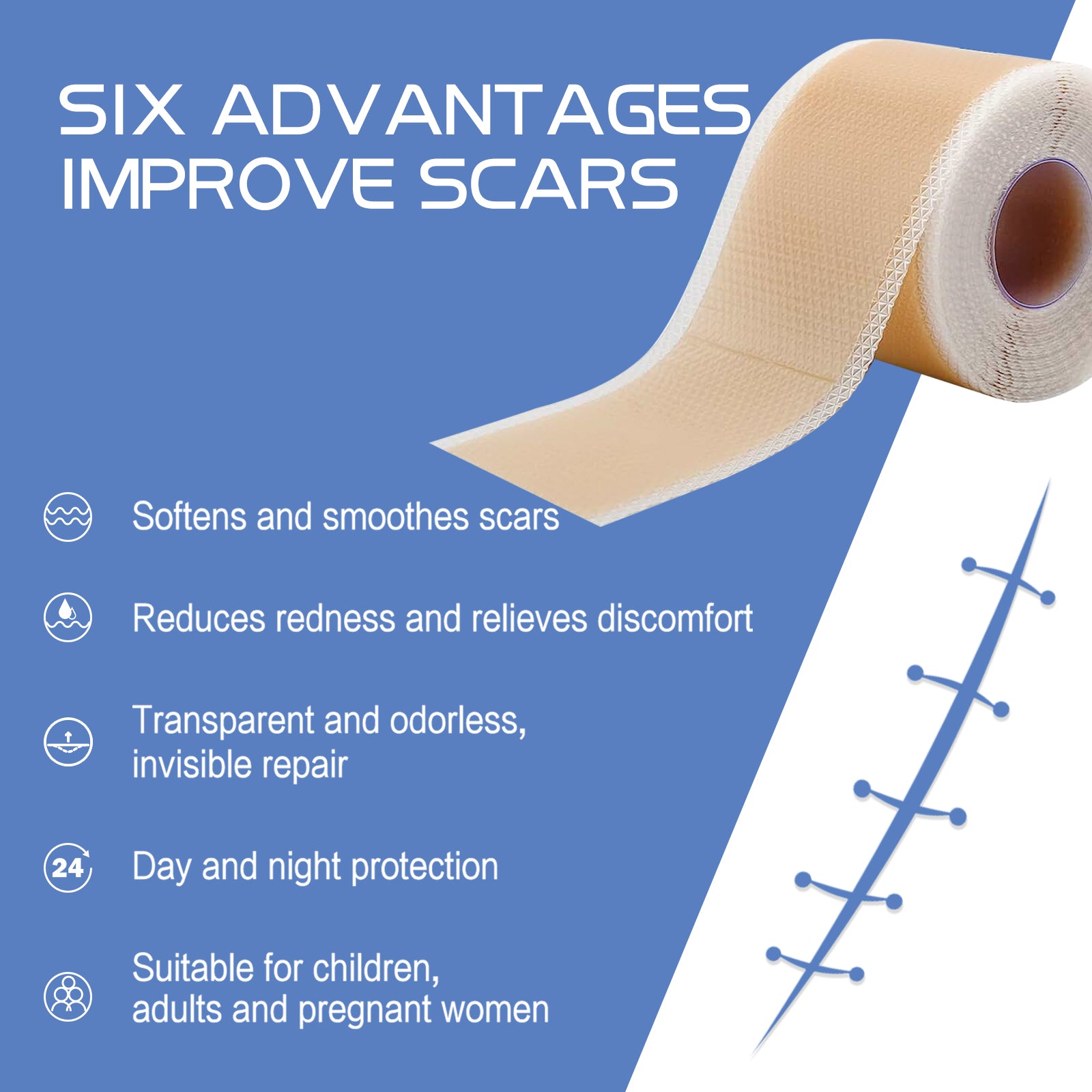 MediPatch Silicone Scar Sheets – Doctor-Tested, Invisible Healing for Surgery, Acne & Burn Scars