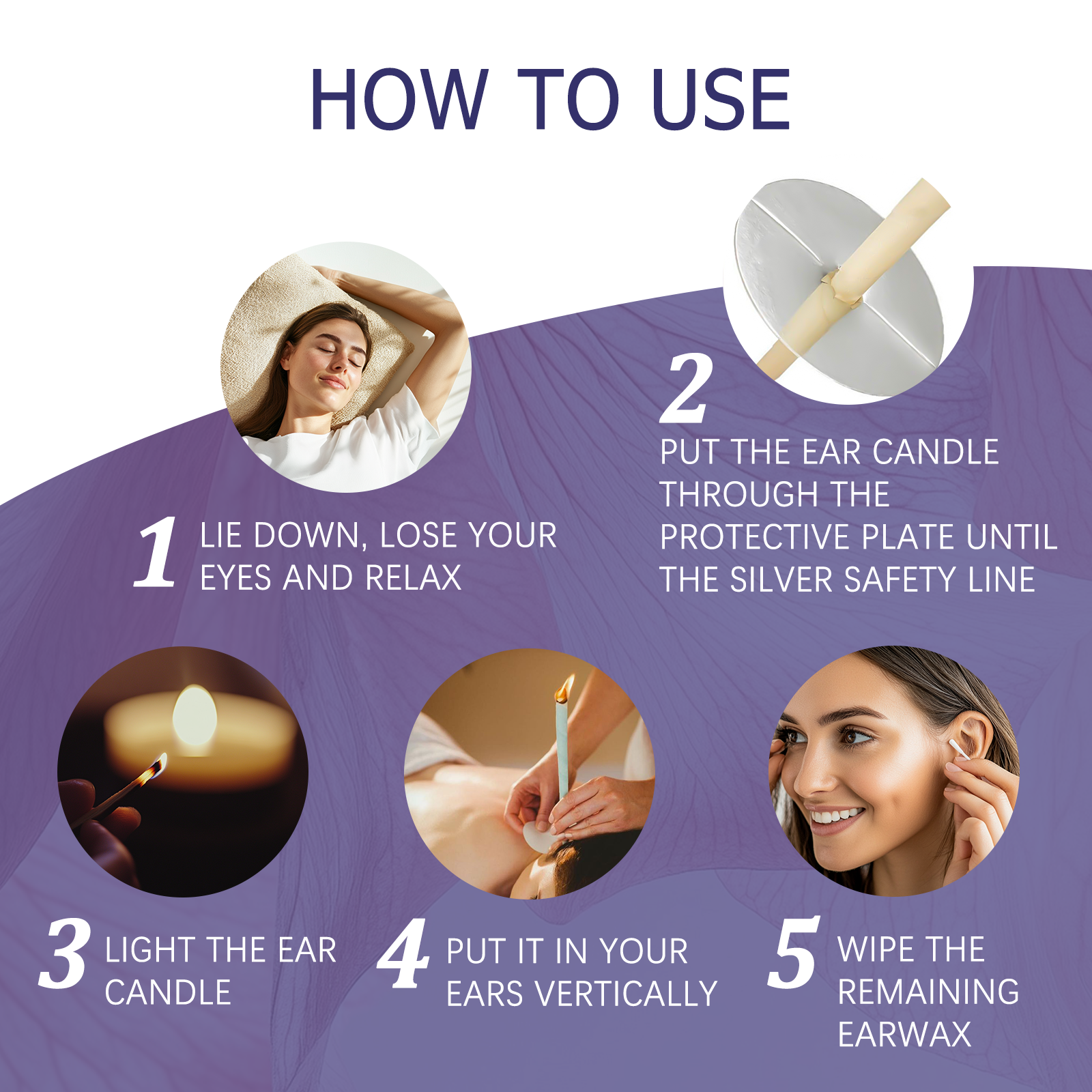 Natural Ear Candle Kit – 16pc Relaxing Aromatherapy Set for Gentle Ear Cleaning