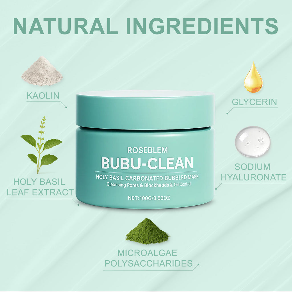 ROSEBLEM™-HOLY BASIL CARBONATED BUBBLED MASK 100g