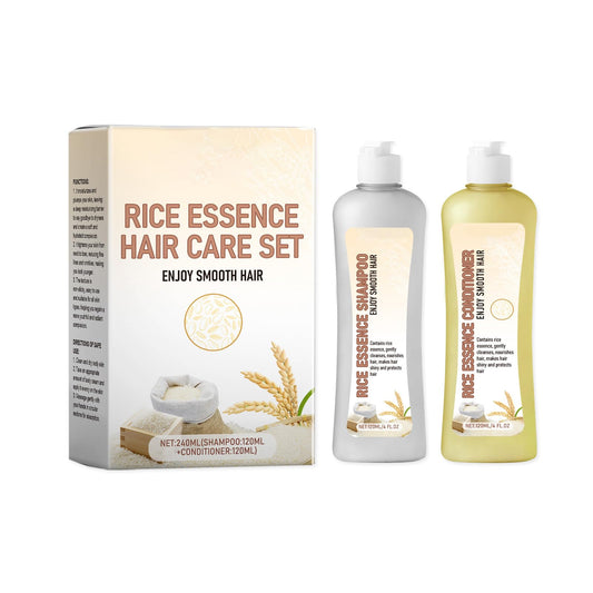 Rice Water Shampoo and Conditioner Hair Growth Shampoo Nourishing Hair Care Combo Set Strengthen Fuller Hair Anti Dryness and Damage for Women Men Thinning Fine Hair