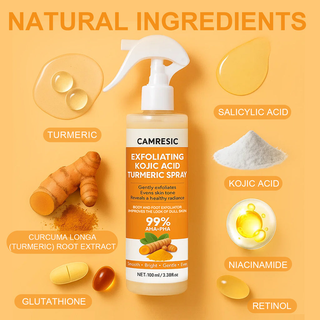 CAMRESIC Exfoliating Body Spray with Kojic Acid & Turmeric-100ml