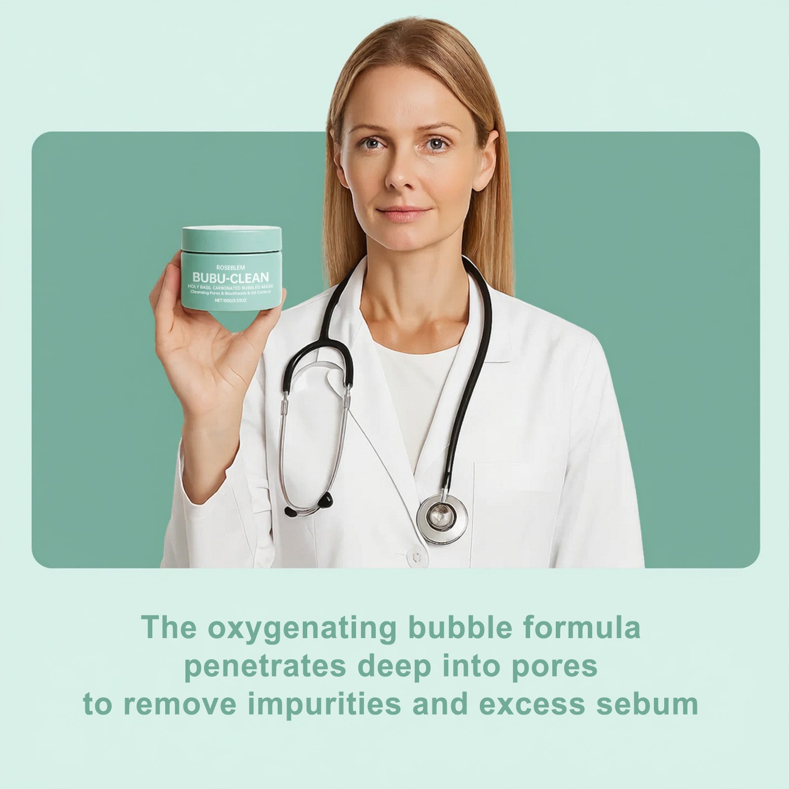 ROSEBLEM™-HOLY BASIL CARBONATED BUBBLED MASK 100g