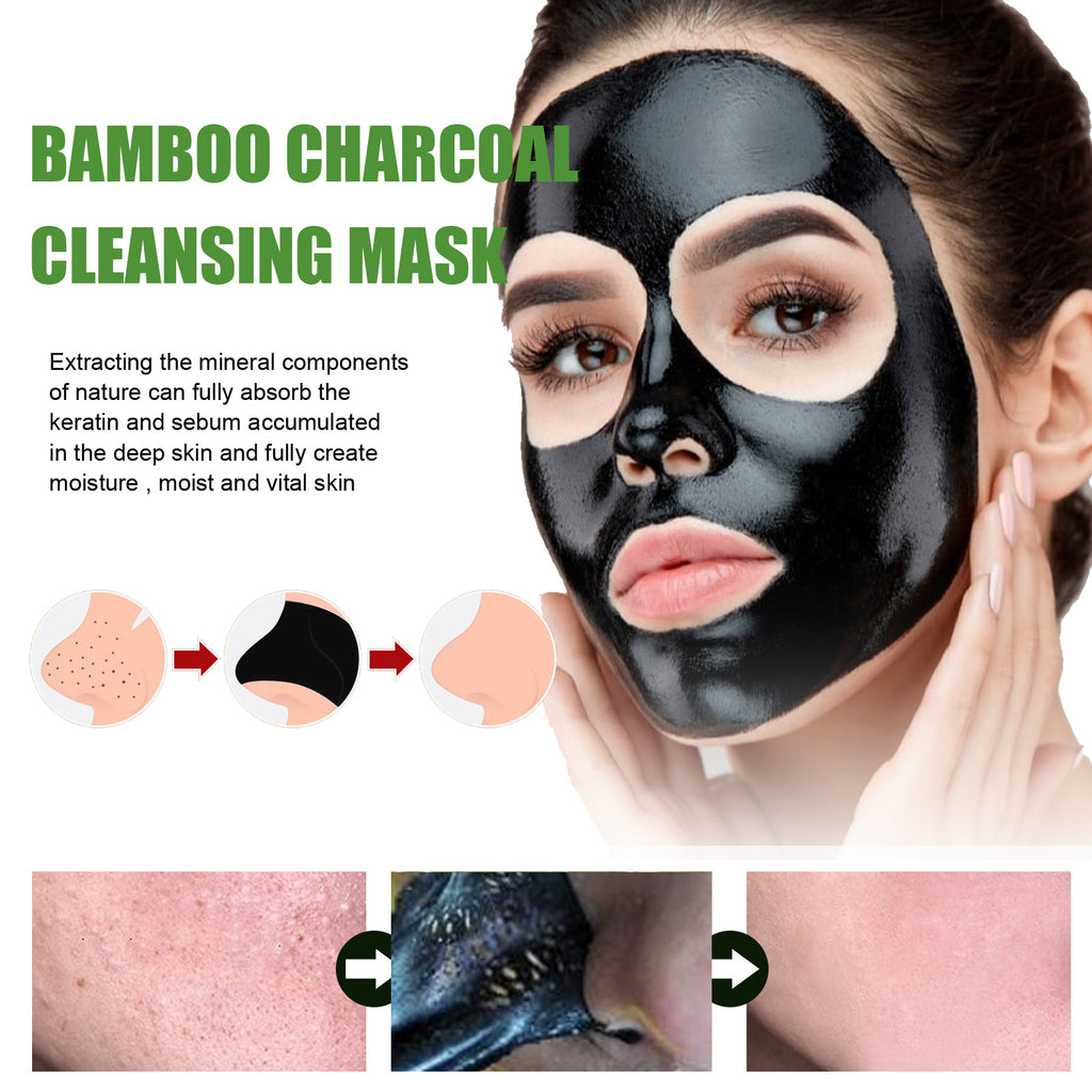 Bamboo Charcoal Cleansing Mask – Deep Pore Detox, Blackhead Removal & Oil Control-120g