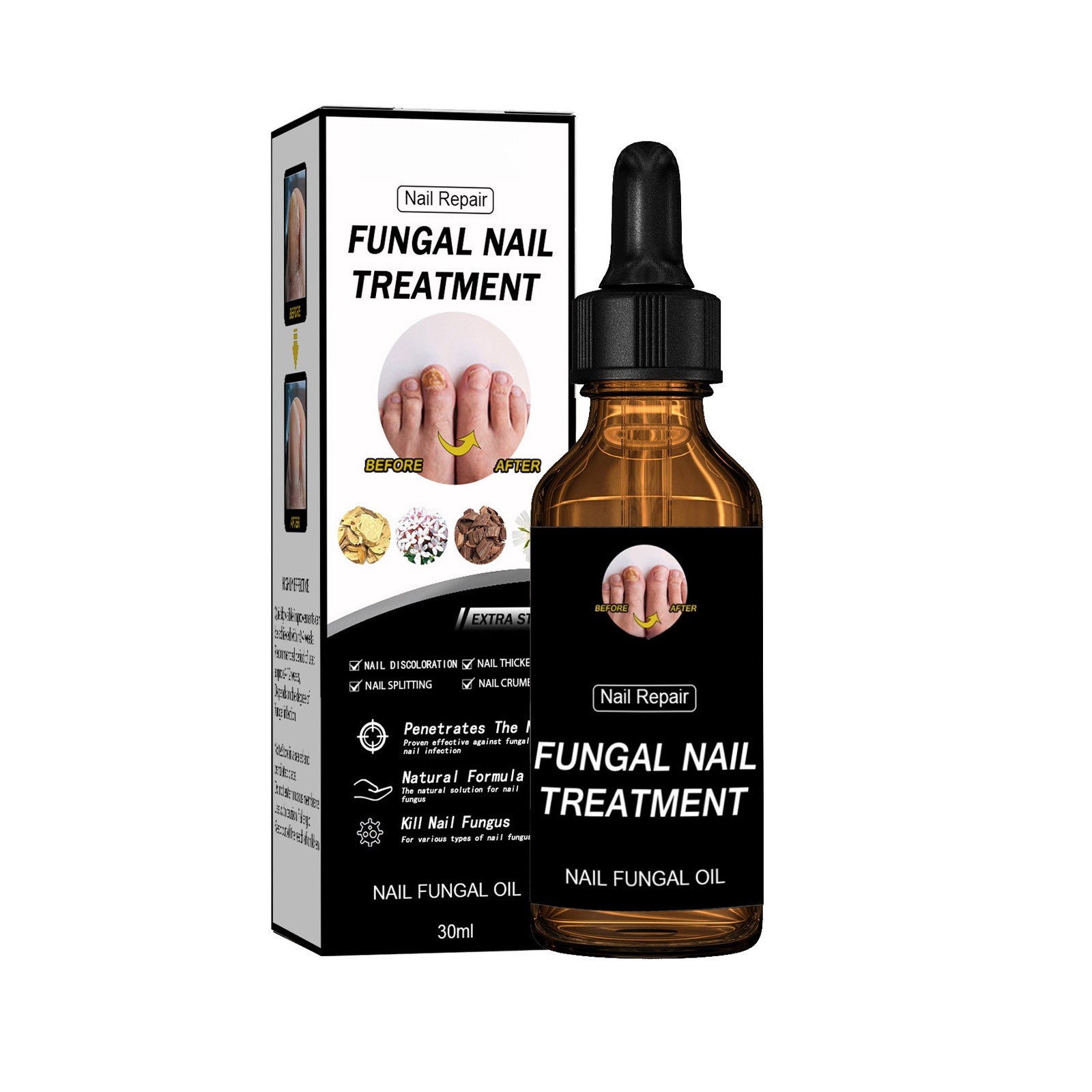 Arishine PENCIL BRIGHT: Doctor-Recommended Natural Nail Fungus Treatment with 5% Acetic Acid & Botanicals-30ml